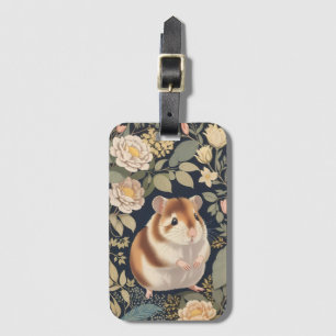 Etiqueta Para Maletas Elegante Hamster William Morris inspirado en la fl