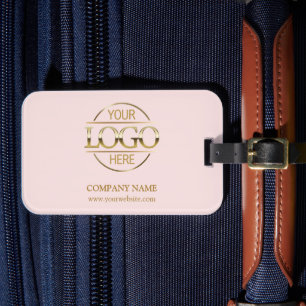 Etiqueta Para Maletas Elegante logotipo comercial de Rubor Pink Corporat
