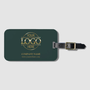 Etiqueta Para Maletas Elegante Logotipo de Negocio de la Compañía Verde