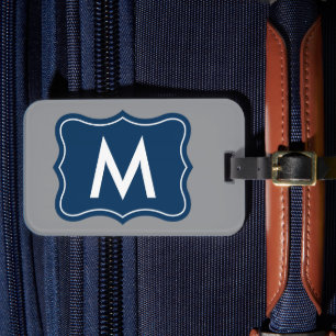 Etiqueta Para Maletas Elegante marco de soporte con logotipo de monogram