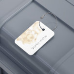 Etiqueta Para Maletas Elegante Monograma Dorado Costera<br><div class="desc">Etiqueta para el equipaje con un monograma personalizado en un elegante tipo de letra emparejado con un ilustracion de concha dorada.</div>