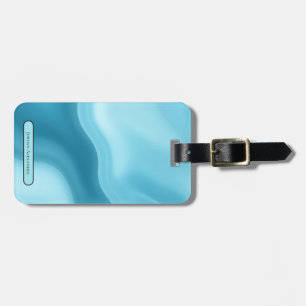 Etiqueta Para Maletas Elegante Monograma Dorado Personalizado Minimalist