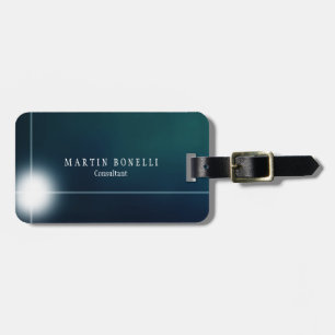 Etiqueta Para Maletas Elegante negro azul claro