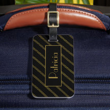 Elegante negro moderno con líneas de oro punteadas