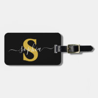 Elegante oro personalizado Monograma moderno simpl