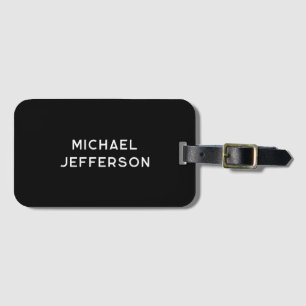 Etiqueta Para Maletas Elegante Personalizado personalizado blanco negro