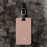 Etiqueta Para Maletas Elegante Profesional Simple Monograma Minimalista<br><div class="desc">Moderna y elegante etiqueta para el equipaje con su monograma en un diseño de tipografía de gama alta. Personalización profesional y sencilla.</div>