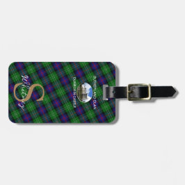 Etiqueta Para Maletas Elegante Sutherland Clan Gold Monograma Nombre de 