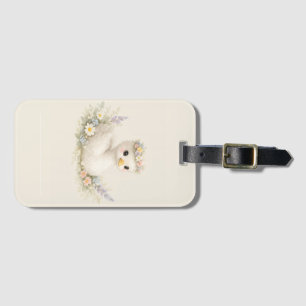 Etiqueta Para Maletas Elegante Tarjeta de Acuarela de Cisne Bebé Silvest