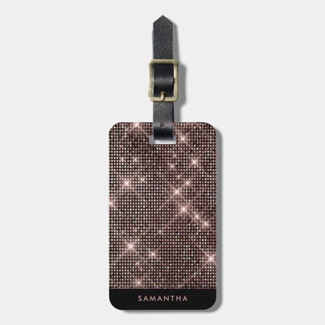 Etiqueta Para Maletas Elegante y elegante personalizado (Frente Vertical)