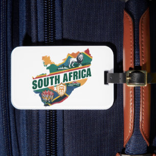 Etiqueta Para Maletas Elegante y vintage souvenir de Sudáfrica