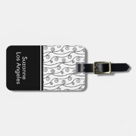 Etiqueta Para Maletas Elegantes nalgas negras y blancas con nombre