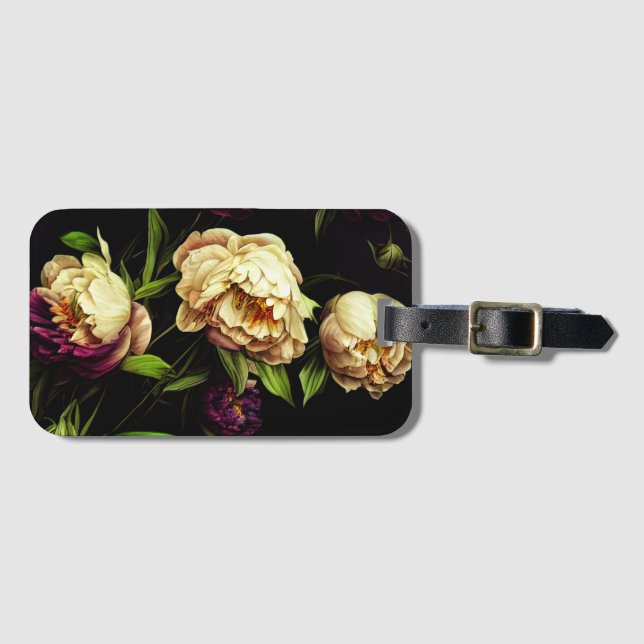 Etiqueta Para Maletas Elegantes personajes y Rosas (Anverso horizontal)