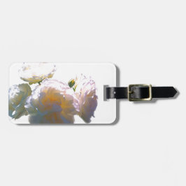 Etiqueta Para Maletas Elegantes rosas de color melocotón blanco naranja