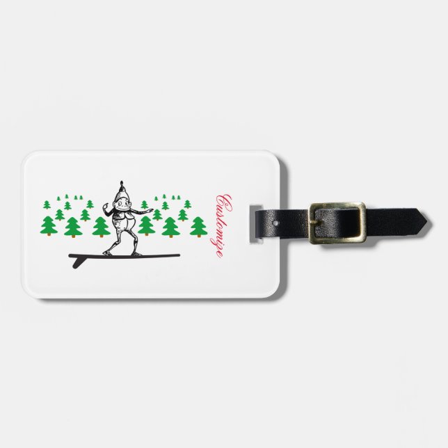 Etiqueta Para Maletas Elf en Surfboard Thunder_Cove (Frente Horizontal)