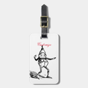 Etiqueta Para Maletas Elf Gnome Thunder_Cove de vacaciones de invierno