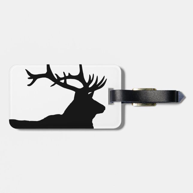 Etiqueta Para Maletas Elk Head Silhouette (Atrás Horizontal)