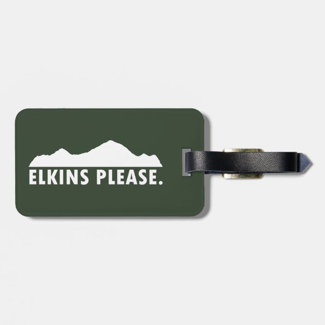 Etiqueta Para Maletas Elkins West Virginia Please (Atrás Horizontal)