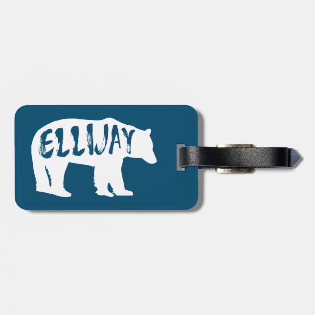 Etiqueta Para Maletas Ellijay Georgia Bear (Atrás Horizontal)