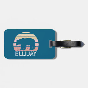 Etiqueta Para Maletas Ellijay Georgia Oso Retro
