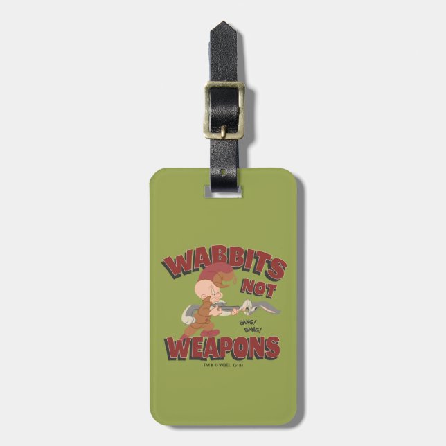 Etiqueta Para Maletas ELMER FUDD™ & BUGS BUNNY™ "Wabbits Not Weapons" (Frente Vertical)