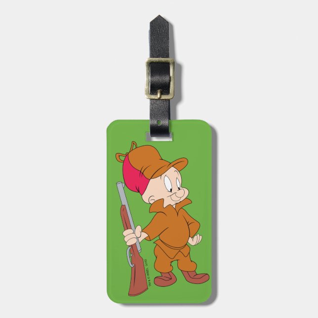 Etiqueta Para Maletas ELMER FUDD™| Con pistola (Frente Vertical)