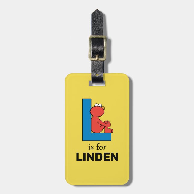 Etiqueta Para Maletas Elmo Alphabet | Azul L (Frente Vertical)