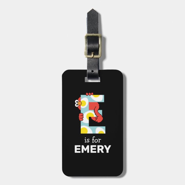 Etiqueta Para Maletas Elmo Alphabet | E Huevos (Frente Vertical)