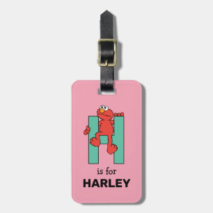 Etiqueta Para Maletas Elmo Alphabet   H Verde