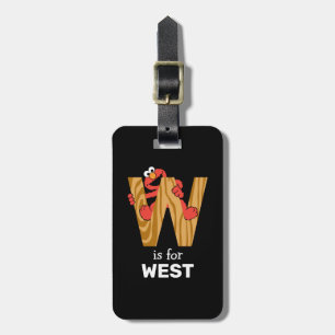 Etiqueta Para Maletas Elmo Alphabet   Madera W