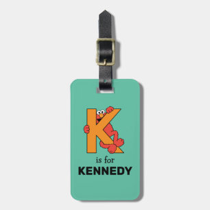 Etiqueta Para Maletas Elmo Alphabet   Naranja K