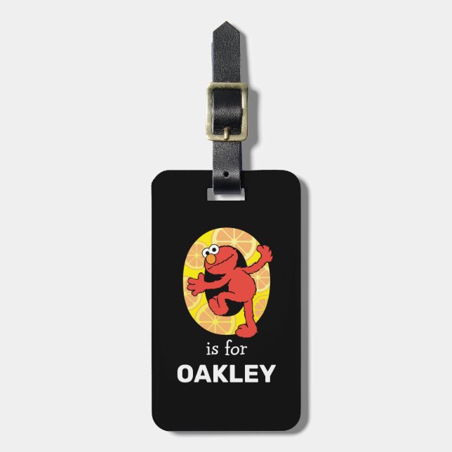 Etiqueta Para Maletas Elmo Alphabet | Naranja O (Frente Vertical)