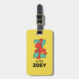 Etiqueta Para Maletas Elmo Alphabet   Z Verde azulado