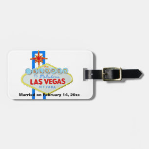 Etiqueta Para Maletas Eloped a Las Vegas que casaban el recuerdo