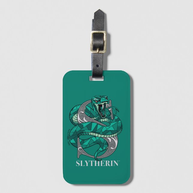Etiqueta Para Maletas Emblema cruzado SLYTHERIN™ (Anverso vertical)