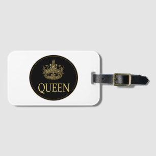 Etiqueta Para Maletas Emblema de la Reina y la Corona