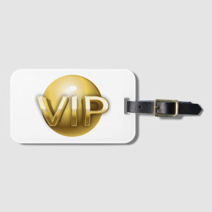 Etiqueta Para Maletas Emblema VIP de oro de lujo 3D