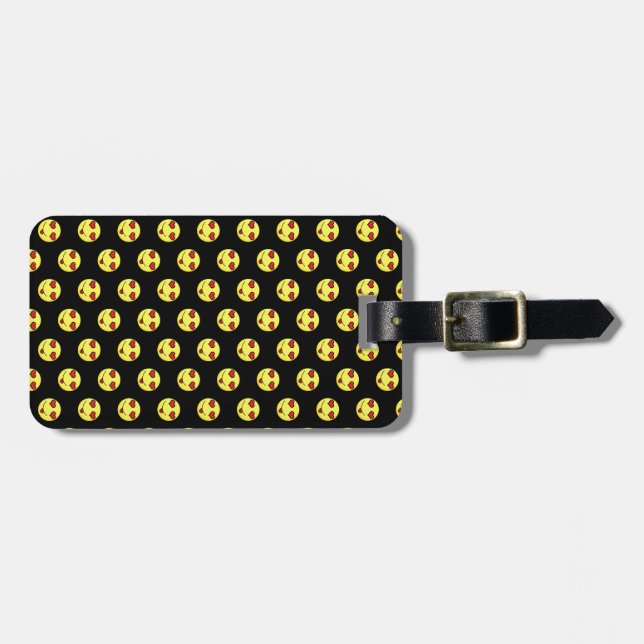 Etiqueta Para Maletas emoji coqueto (Frente Horizontal)