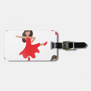 Etiqueta Para Maletas emoji de bailarín
