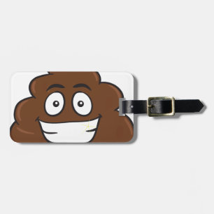 Etiqueta Para Maletas emoji de poop divertida