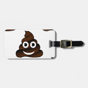 Etiqueta Para Maletas emoji de poop divertida