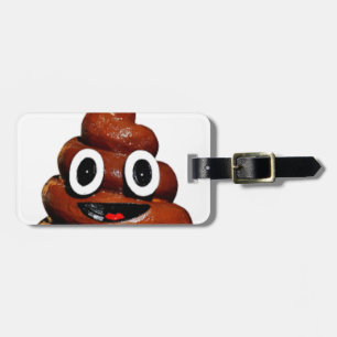 Etiqueta Para Maletas emoji de poop graciosa