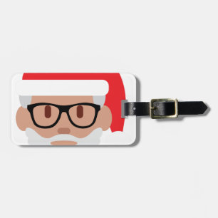 Etiqueta Para Maletas emoji hipster Santa Claus