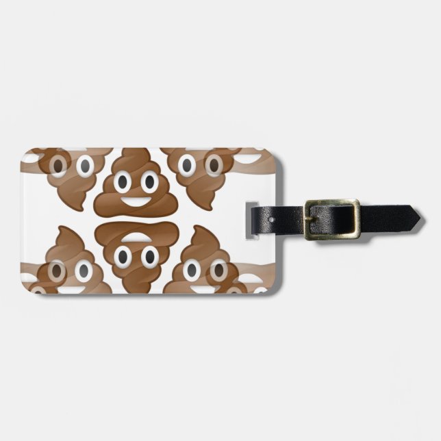Etiqueta Para Maletas emojis de poop (Frente Horizontal)