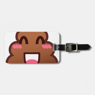 Etiqueta Para Maletas emojis de poop kawaii