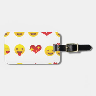 Etiqueta Para Maletas Emojis de San Valentín