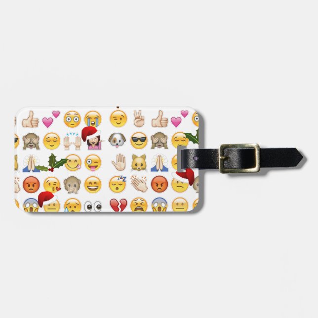 Etiqueta Para Maletas emojis navidades (Frente Horizontal)