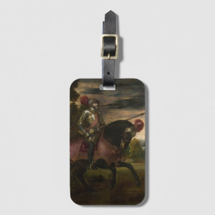 Etiqueta Para Maletas Emperador Carlos V a caballo (por Tiziano)