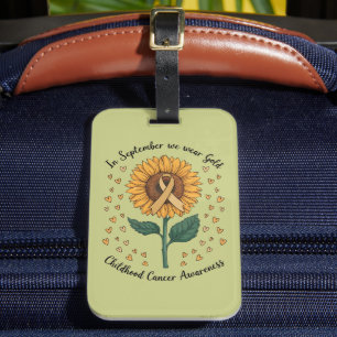 Etiqueta Para Maletas En Septiembre Usamos Cáncer Infantil De Oro Consci