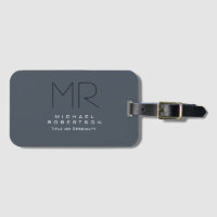Encantador Monograma moderno Gris limpio